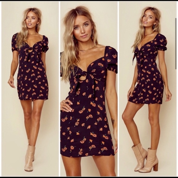 Gorgeous Blue Life Mara Floral Dress small Revolve - Picture 1 of 9